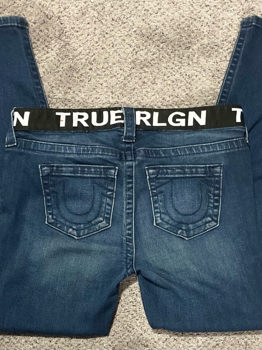 True Religion Halle Skinny Jeans Size 29 Dark Wash Stretch Denim Women’s